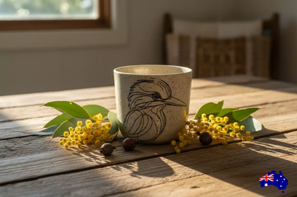 Mug Cup Kookaburra Bird Pottery Ceramic Aussie Made