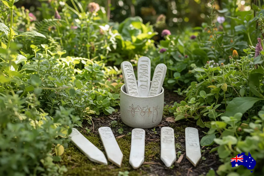 Mug with Stakes Garden Gift Pottery Ceramic Aussie Made