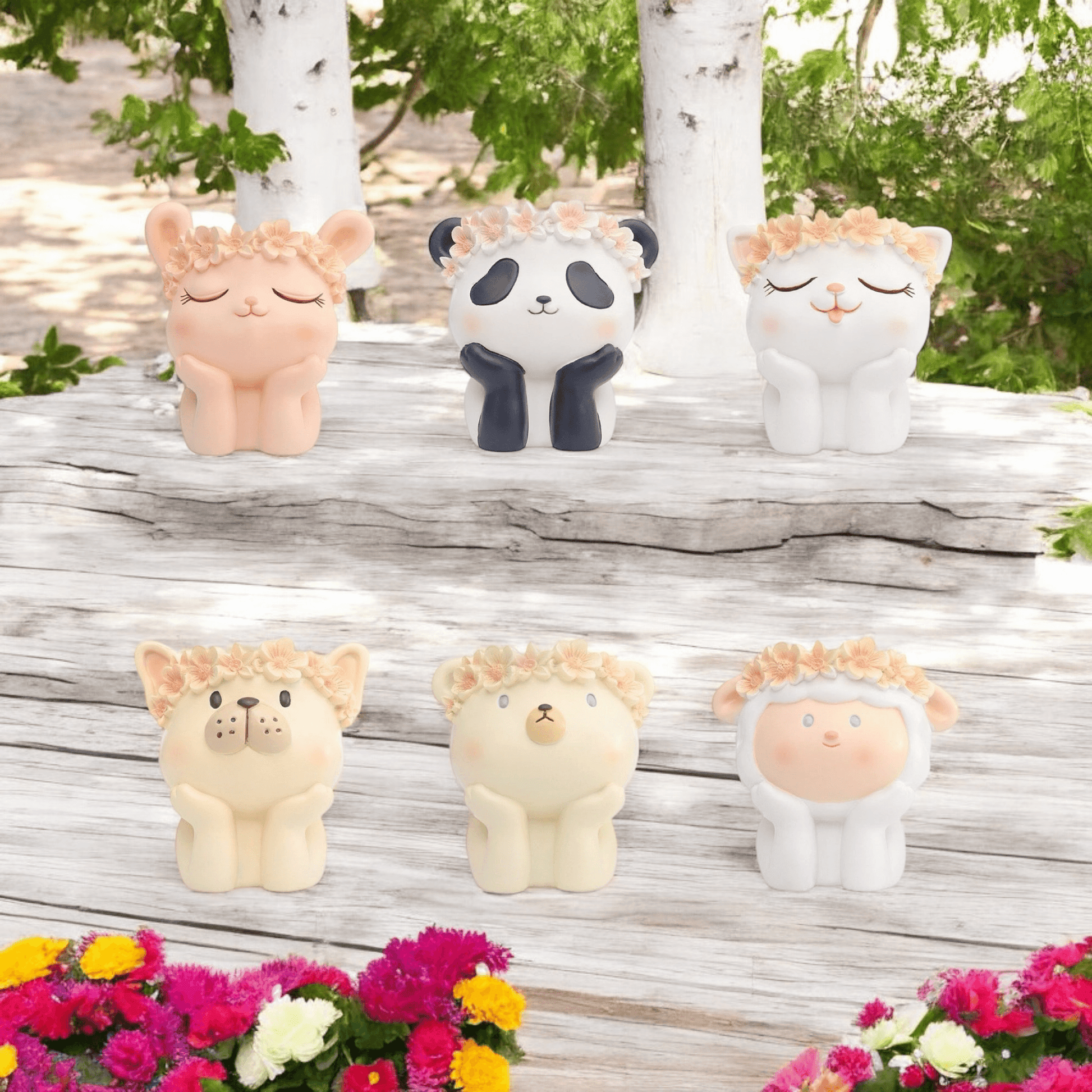 Garden Planter Pot Cat Dog Bear Lamb Panda Rabbit - The Renmy Store Homewares & Gifts 