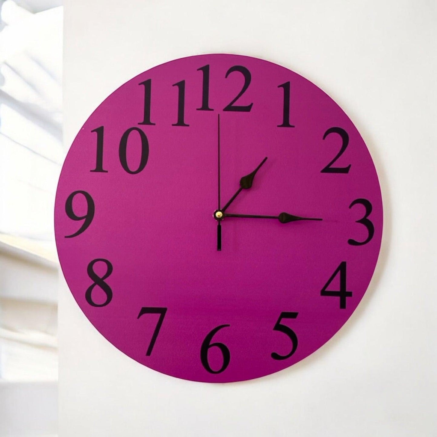 Clock Wall Pink Hot Chick Aussie Made - The Renmy Store Homewares & Gifts 