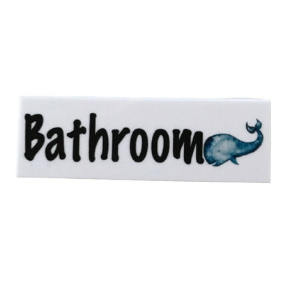 Whale Toilet Laundry Bathroom Door Sign - The Renmy Store Homewares & Gifts 