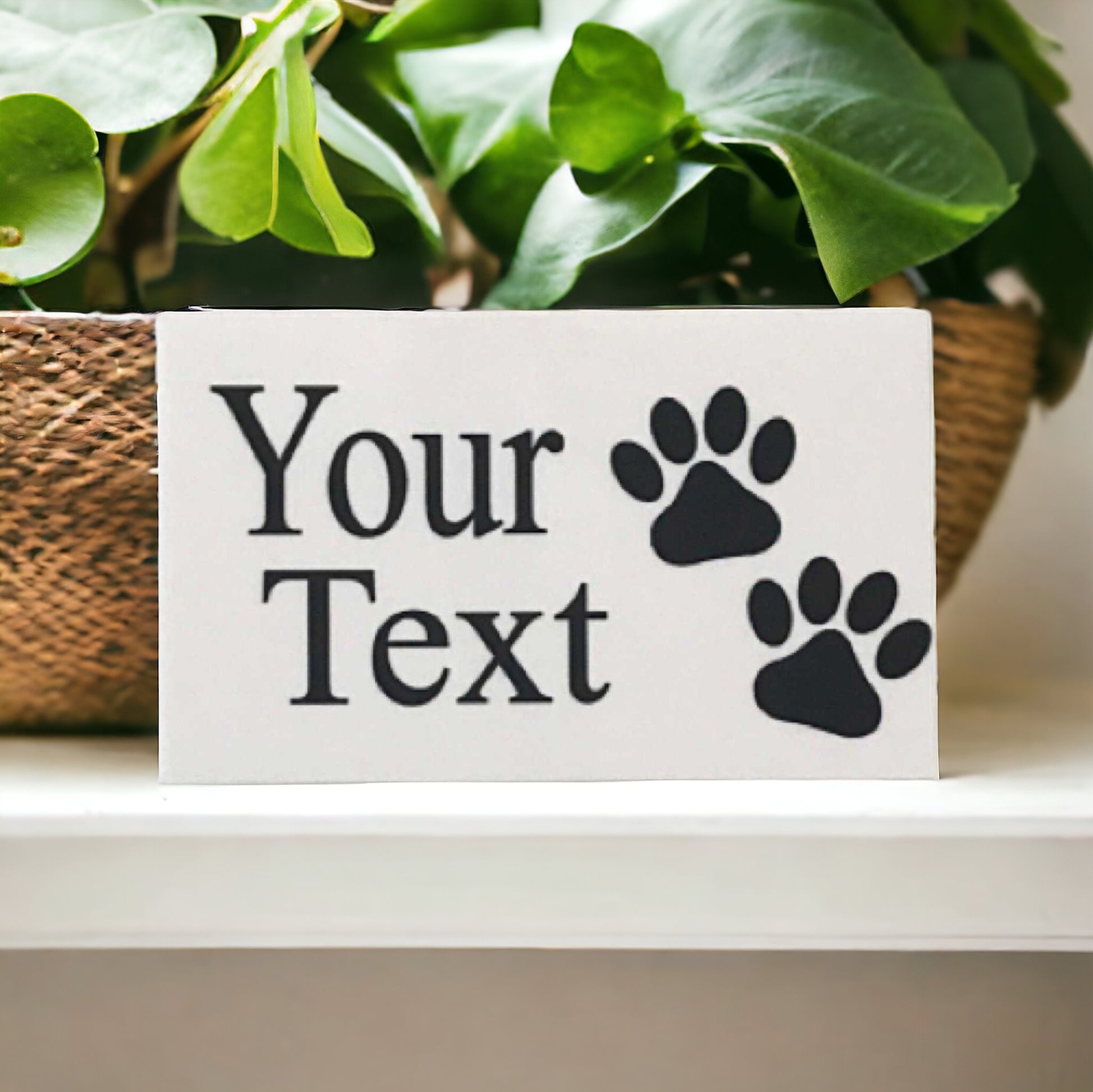 Dog Cat Pet White Custom Sign - The Renmy Store Homewares & Gifts 