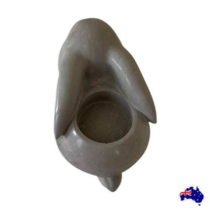 Rabbit Bunny Tealight Candle Holder Aussie Handmade Concrete