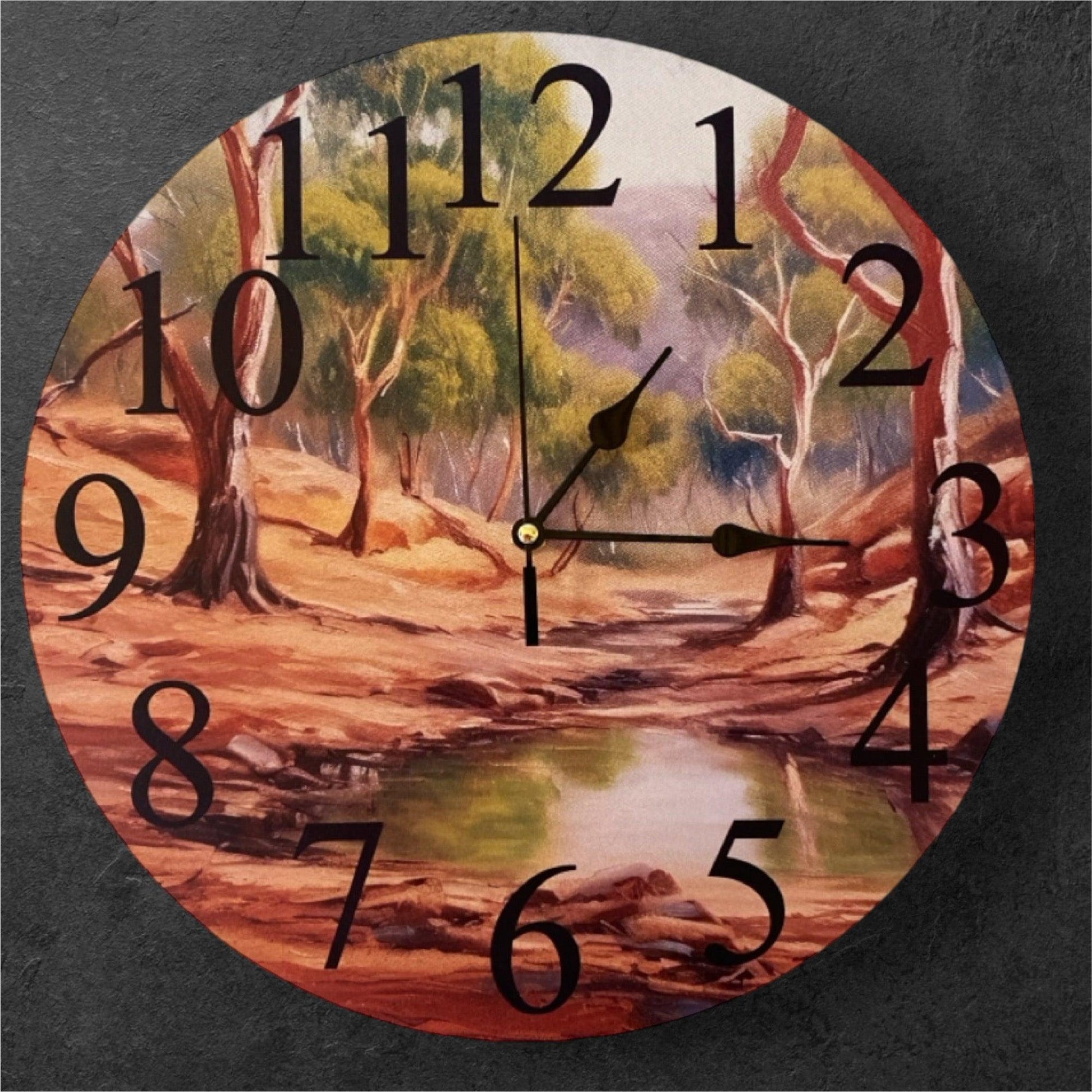 Clock Wall Bush Country Australia Aussie Made - The Renmy Store Homewares & Gifts 