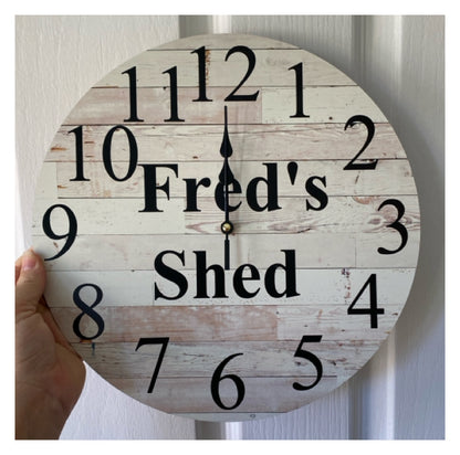 Clock Wall Wooden Custom Personalised Aussie Made