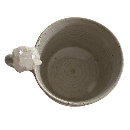 Handmade Clear Quartz Crystal Ceramic Mug | Australian Made | Wolf and Clay