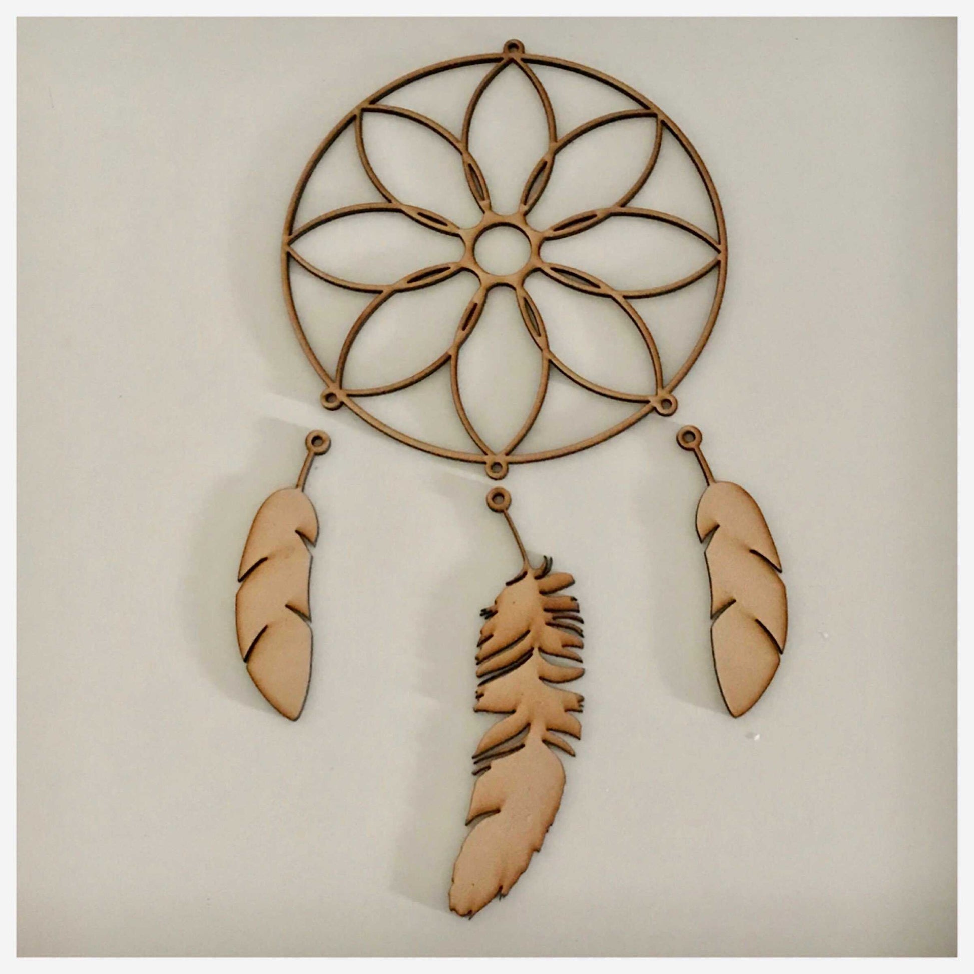 Dream Catcher (Dreamcatcher) DIY Kit Raw MDF - The Renmy Store Homewares & Gifts 