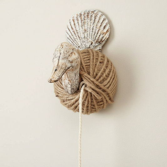 Duck String Holder | Rustic Wall Mounted Metal Twine Dispenser | Farmhouse Kitchen Craft Decor