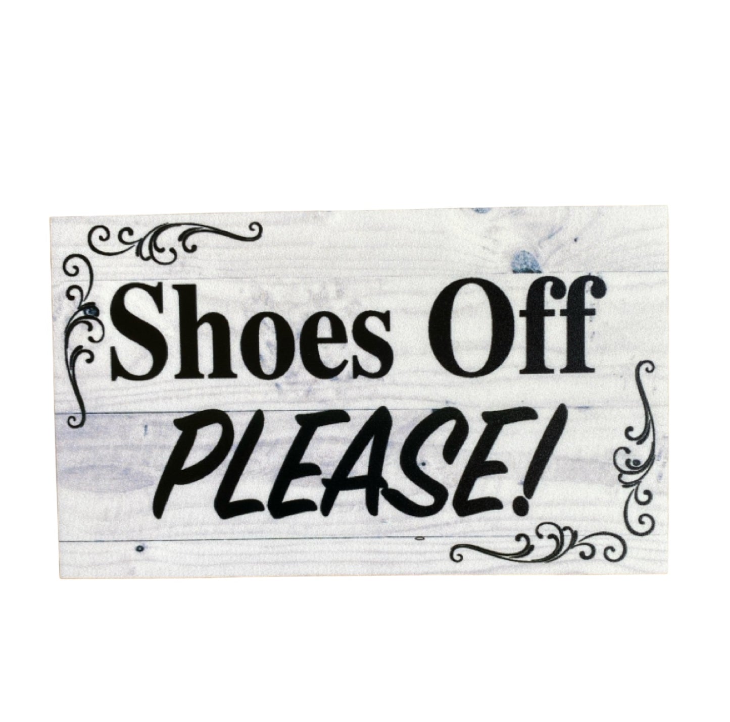 Shoes Off Please Scroll Sign