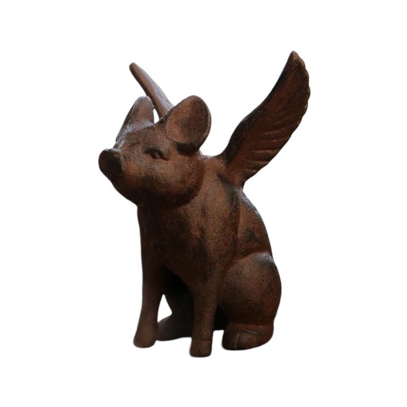 Phone Holder Cast Iron Flying Pig Ornament - The Renmy Store Homewares & Gifts 