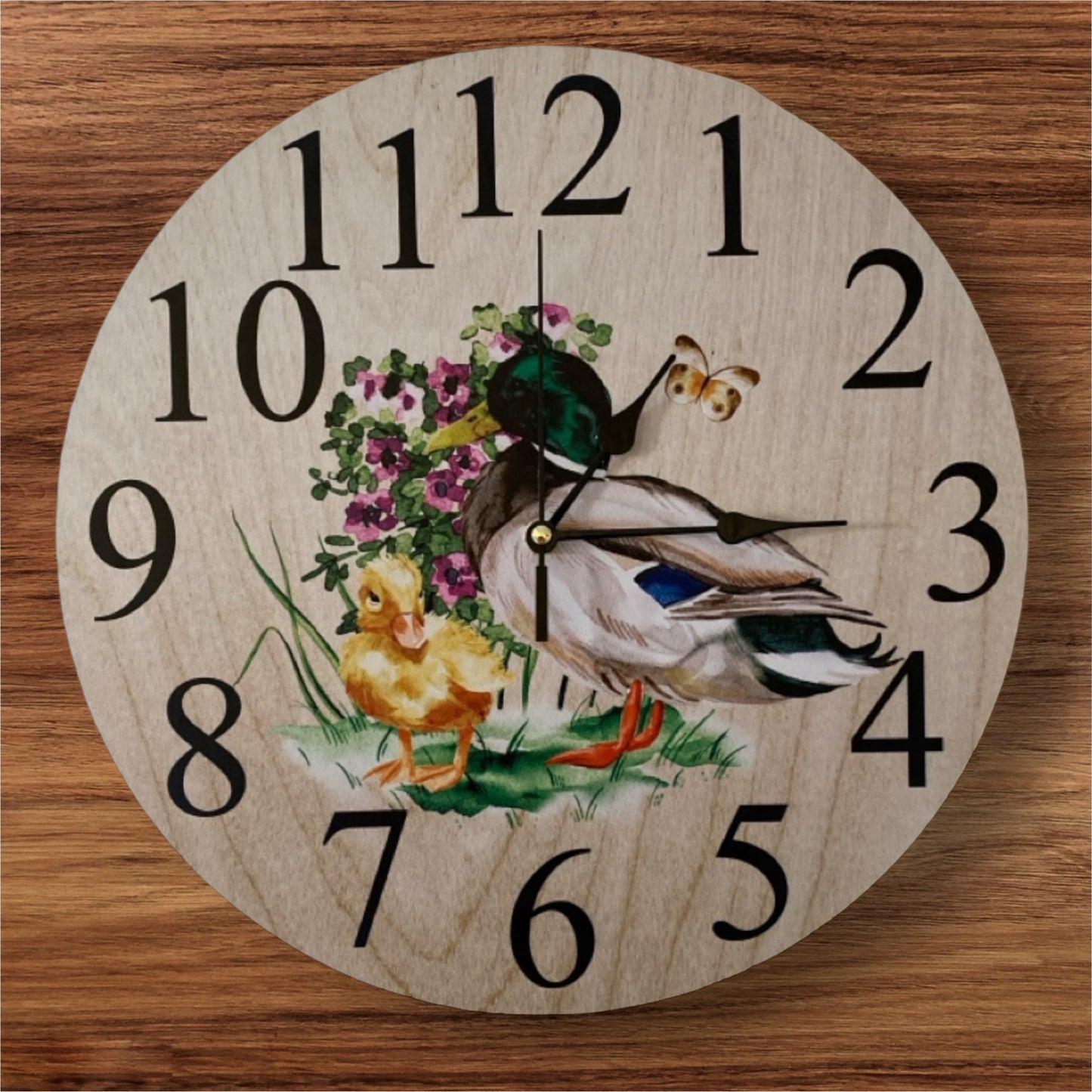 Clock Wall Duck Duckling Country Farm Aussie Made - The Renmy Store Homewares & Gifts 