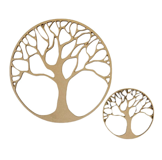 Tree of Life Set of 2 Raw MDF Wooden DIY Craft - The Renmy Store Homewares & Gifts 