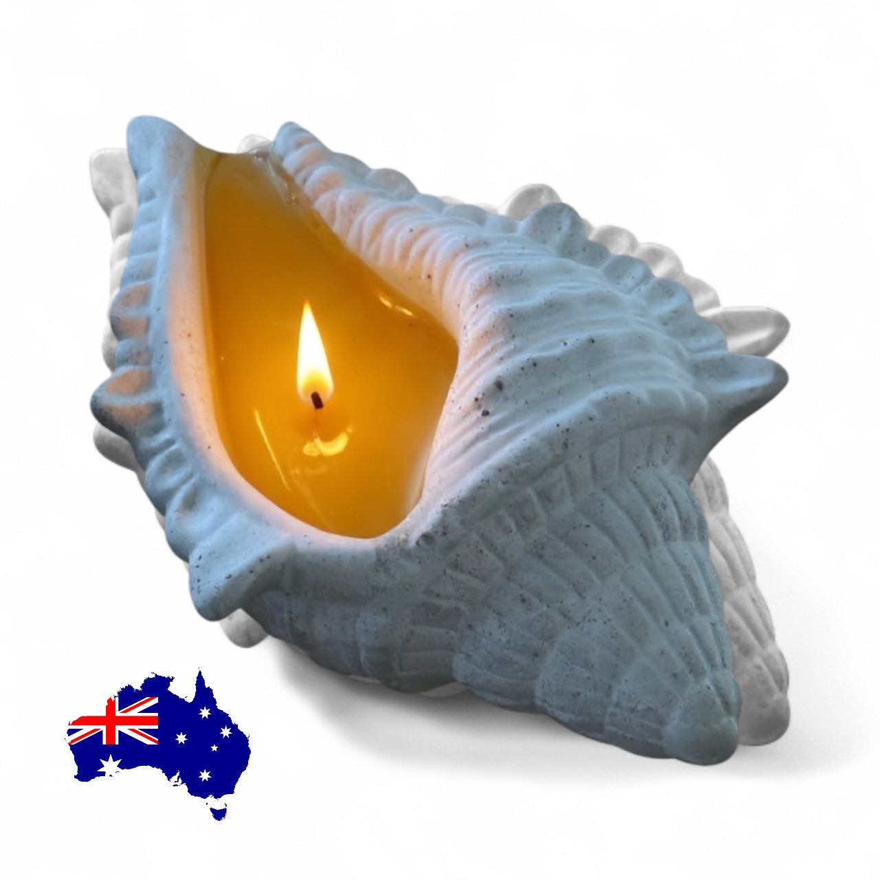Pure Beeswax Shell Candle Aussie Handmade