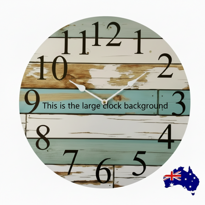 Blue Custom Personalised Wall Clock 30cm 60cm - Aussie Made