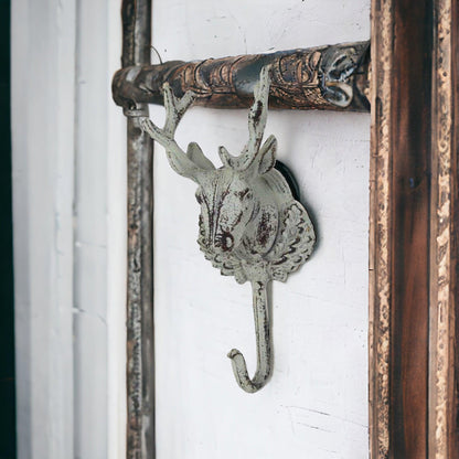 Deer Stag Hook Rustic Antique - The Renmy Store Homewares & Gifts 