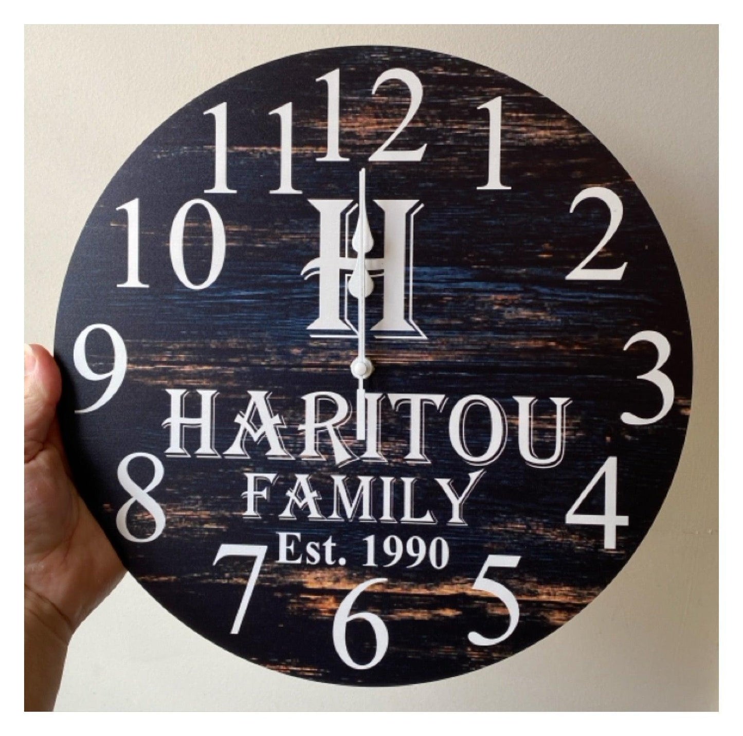 Clock Wall Family Custom Personalised Aussie Made - The Renmy Store Homewares & Gifts 