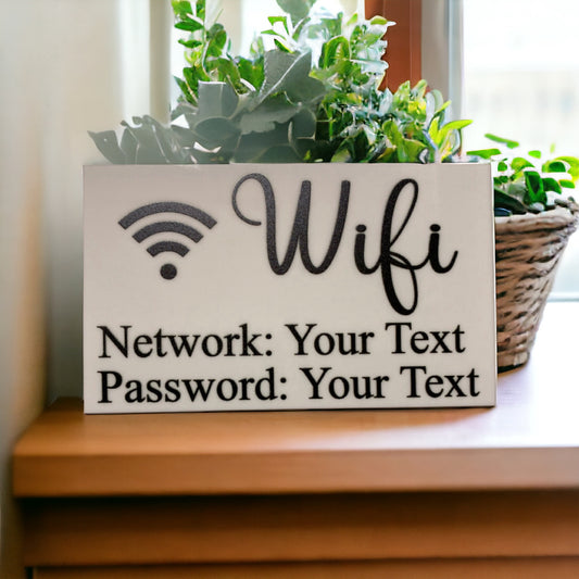 WiFi Password Network Guest Custom Personalised Sign - The Renmy Store Homewares & Gifts 