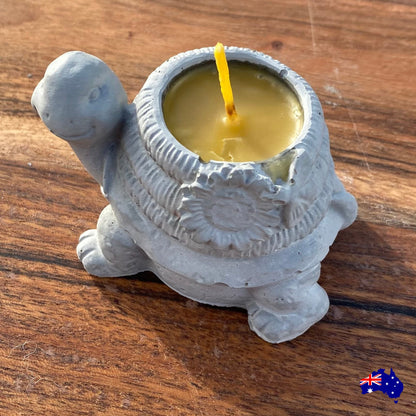 Pure Beeswax Turtle Candle Aussie Handmade