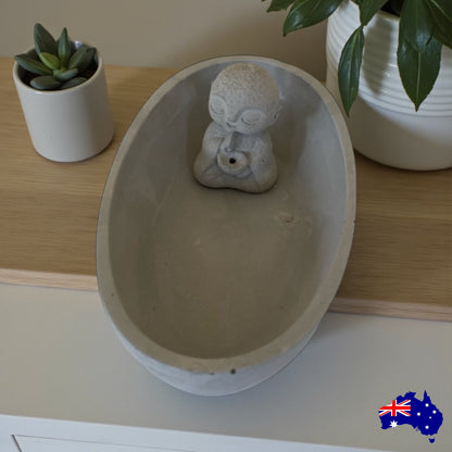 Buddha Incense Holder Tray Aussie Handmade Concrete