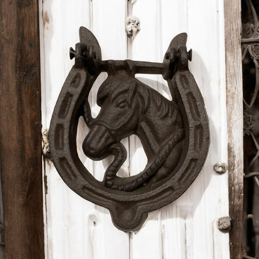 Door Knocker Horse Rustic Lucky - The Renmy Store Homewares & Gifts 