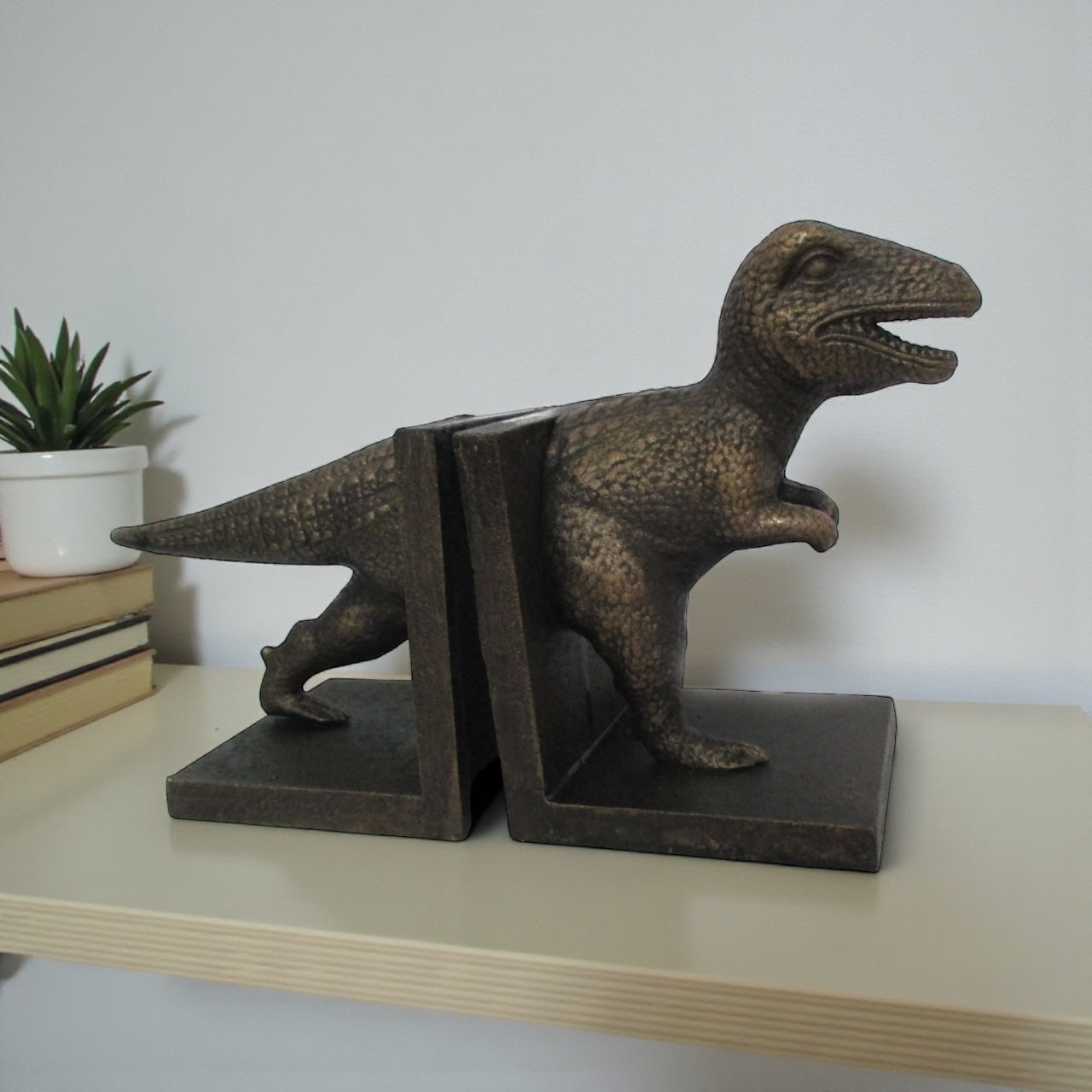 Bookends Dinosaur T-Rex Cast Iron