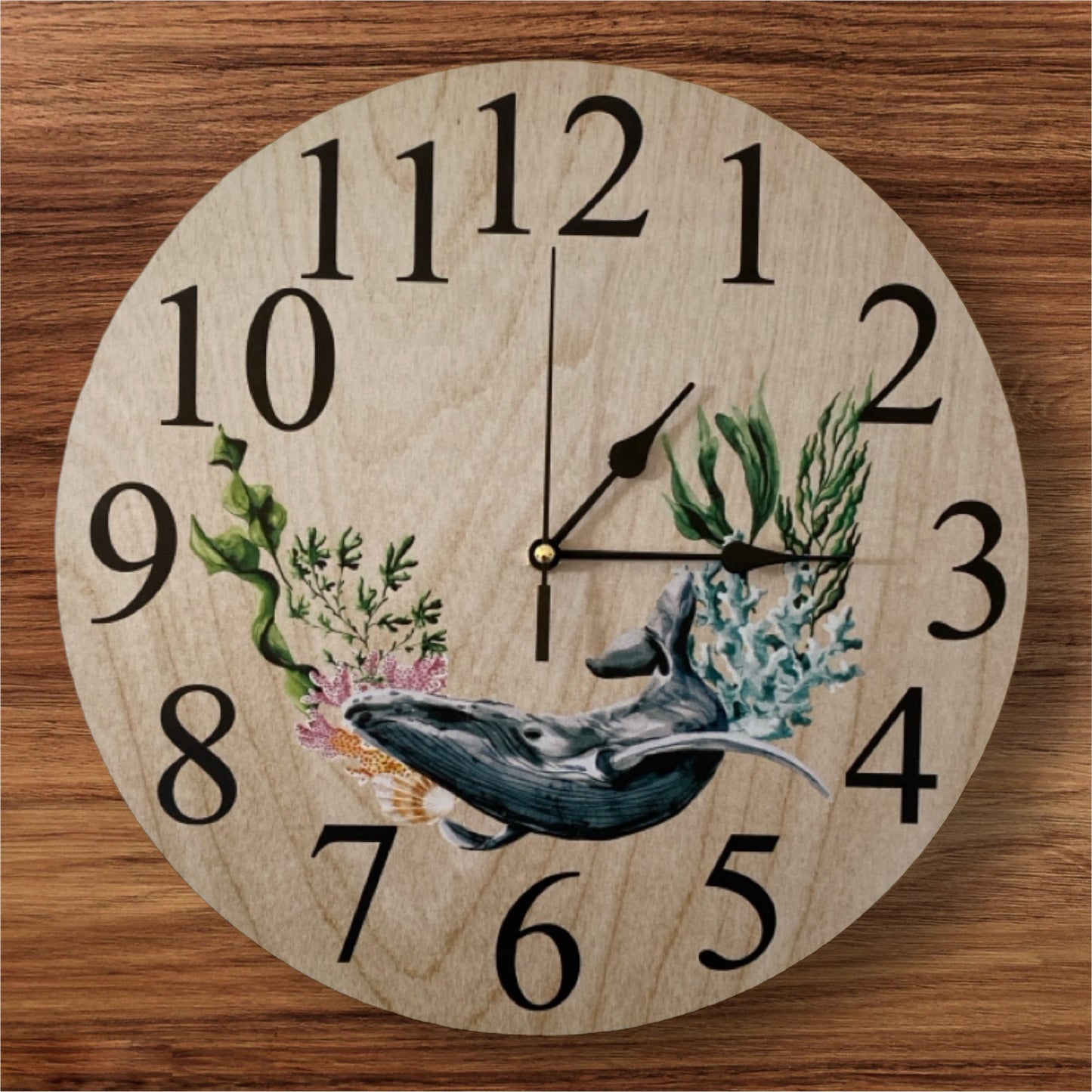 Clock Wall Whale Beach Shell Coastal Aussie Made - The Renmy Store Homewares & Gifts 