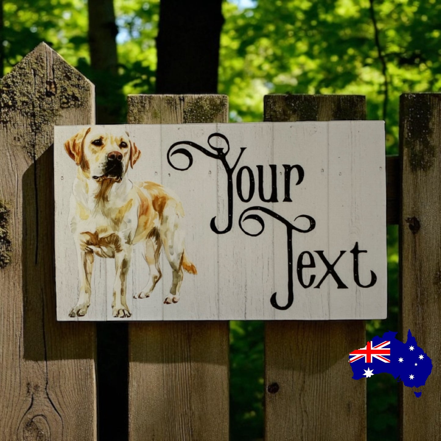 Labrador Retriever Golden Dog Personalised Custom Sign