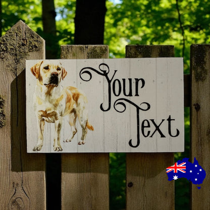 Labrador Retriever Golden Dog Personalised Custom Sign