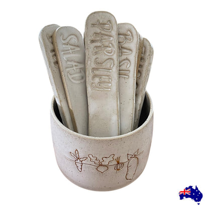 Mug with Stakes Garden Gift Pottery Ceramic Aussie Made