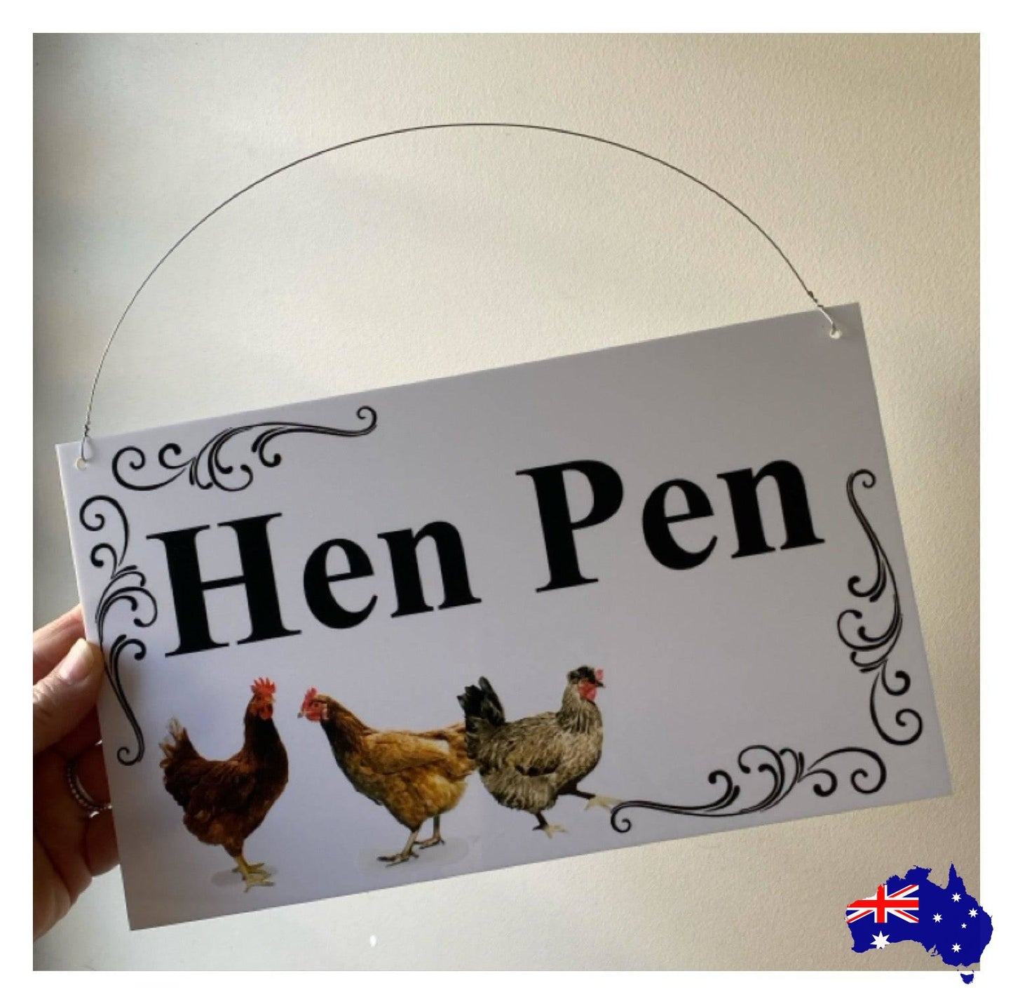 Chicken Hen Coop Your Text Custom Wording Sign - The Renmy Store Homewares & Gifts 