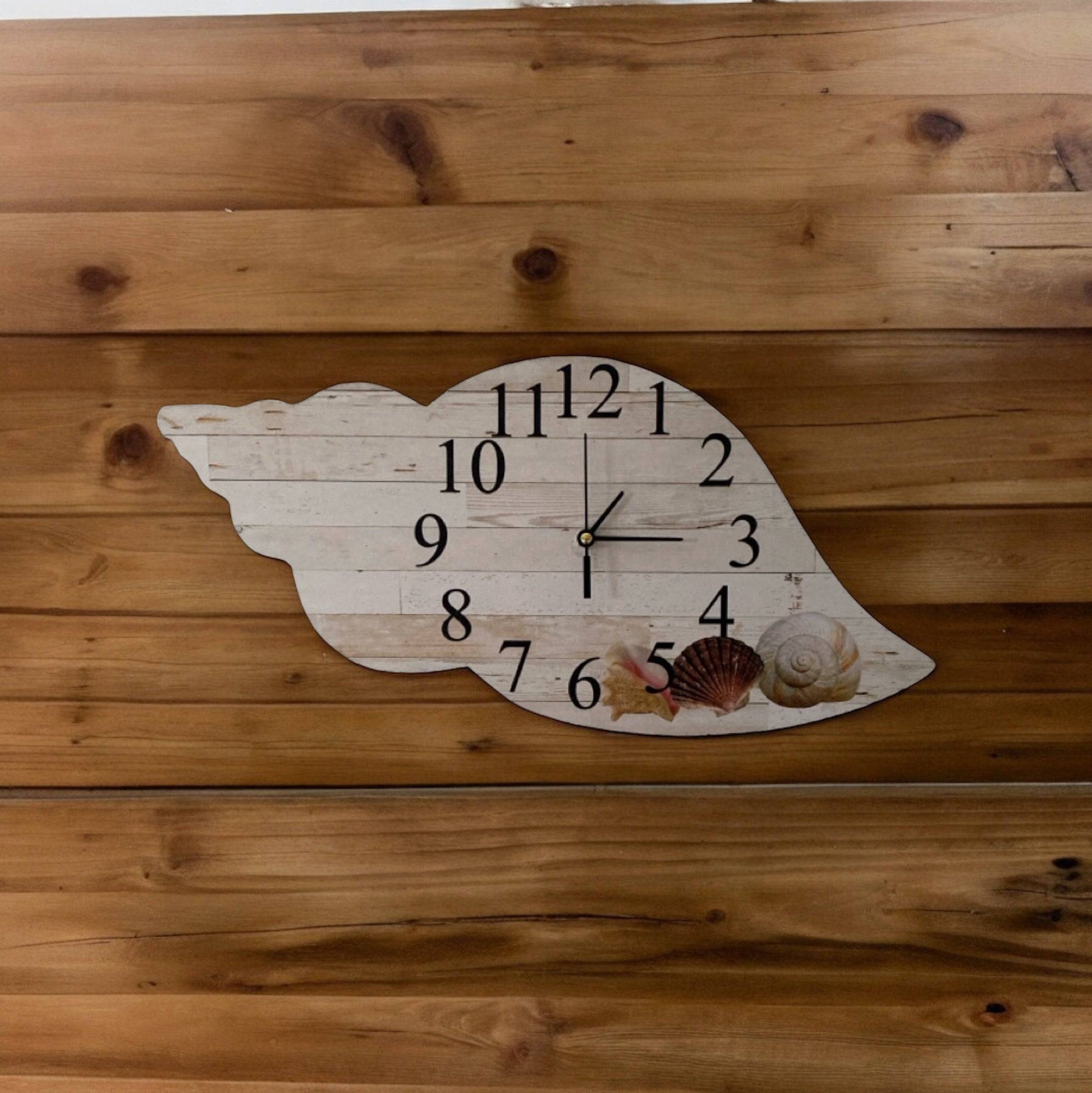 Clock Wall Shell Coastal Beach Aussie Made - The Renmy Store Homewares & Gifts 