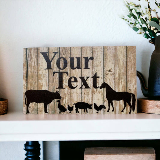 Country Custom Personalised Animals Sign - The Renmy Store Homewares & Gifts 