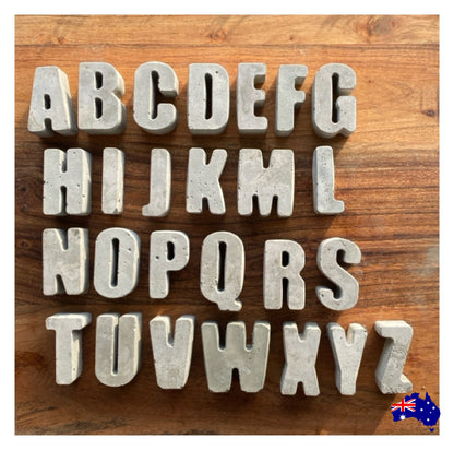 Letter Alphabet Rustic Aussie Handmade Concrete