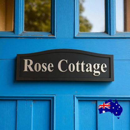 Cottage House Residence Timber Wood Custom Personalised Sign