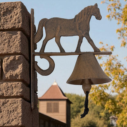 Doorbell Bell Horse Lucky Cast Iron