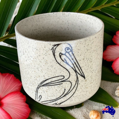 Mug Cup Pelican Bird Pottery Ceramic Aussie Made