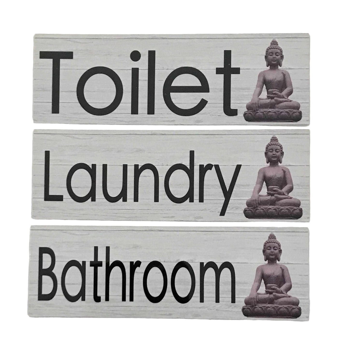 Buddha Toilet Laundry Bathroom Door Sign - The Renmy Store Homewares & Gifts 