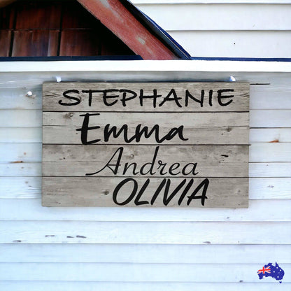 Coop Chicken Hen Rooster House Custom Names Grey Sign - The Renmy Store Homewares & Gifts 