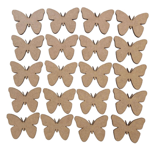Butterfly Butterflies 6cm Set of 20 MDF Shape DIY Raw Cut Out Art Craft Décor - The Renmy Store Homewares & Gifts 