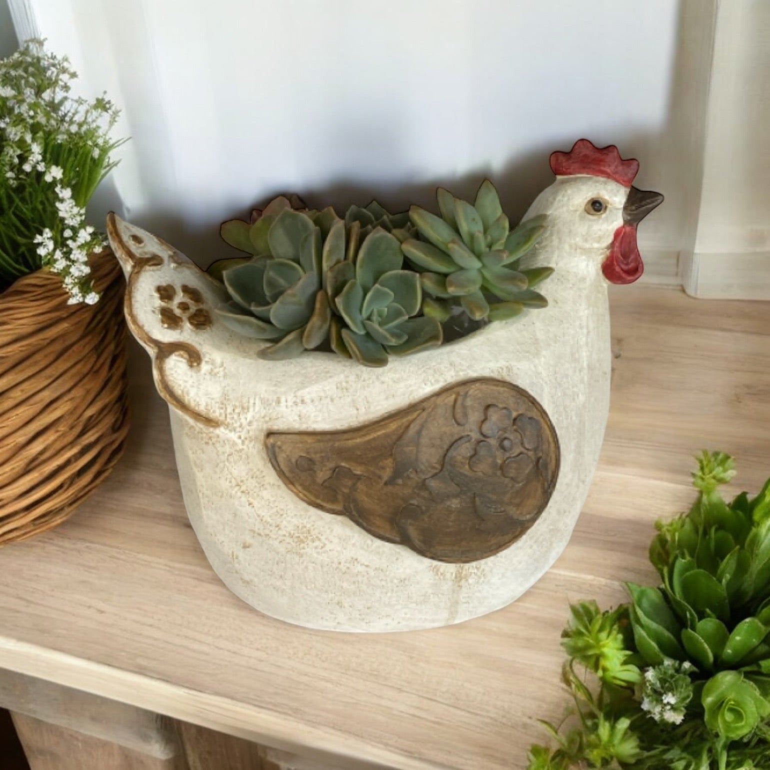 Chicken Hen Chook Plant Pot - The Renmy Store Homewares & Gifts 