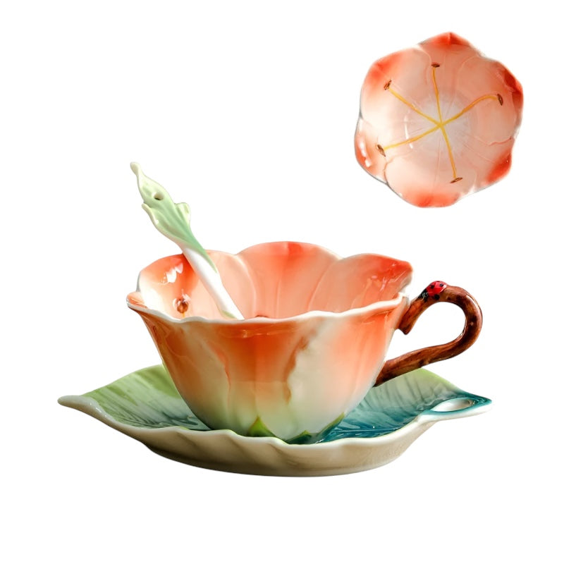 Flower Cup Leaf Saucer Spoon Lady Beetle