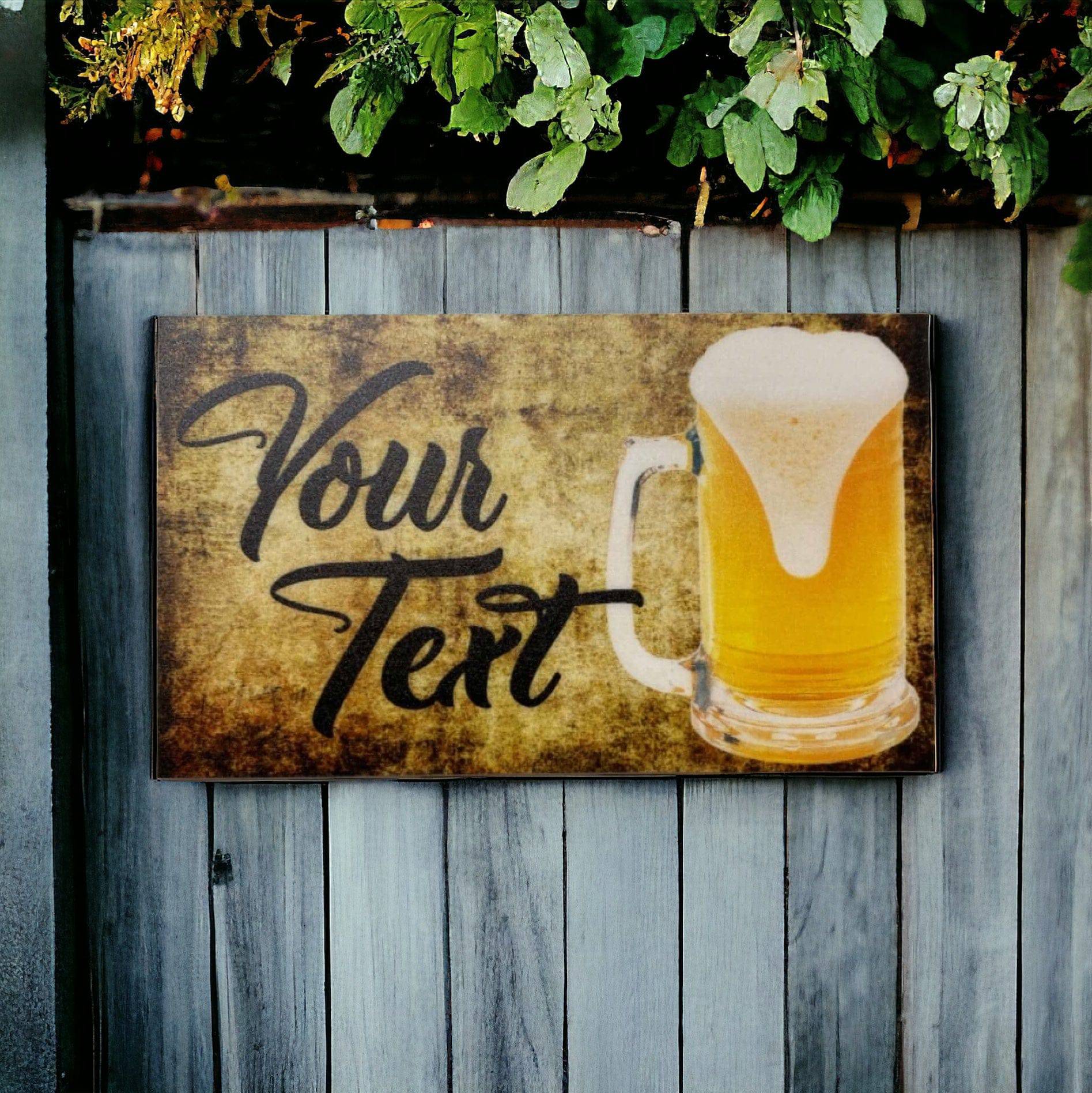 Beer Vintage Bar Custom Personalised Sign - The Renmy Store Homewares & Gifts 