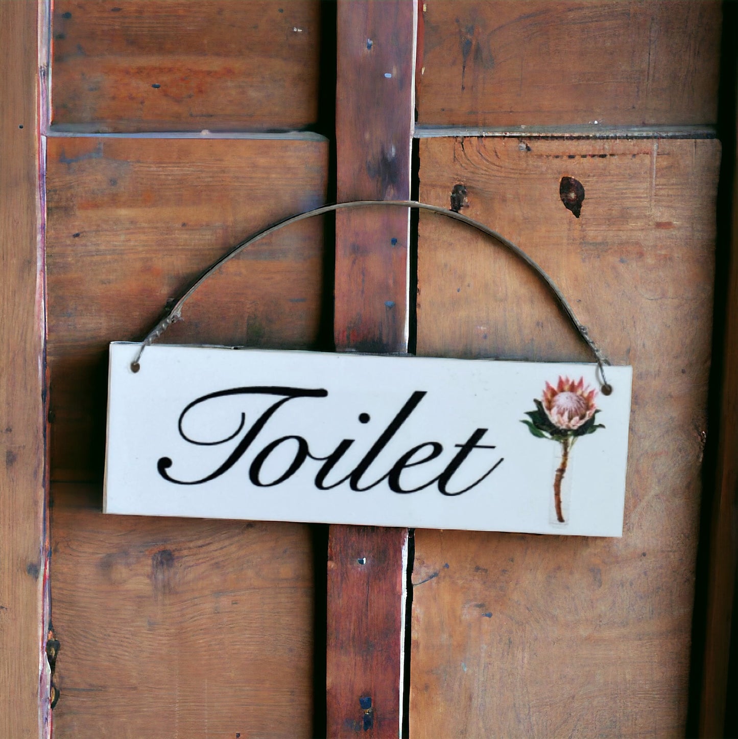 Protea Toilet Laundry Bathroom Door Sign - The Renmy Store Homewares & Gifts 