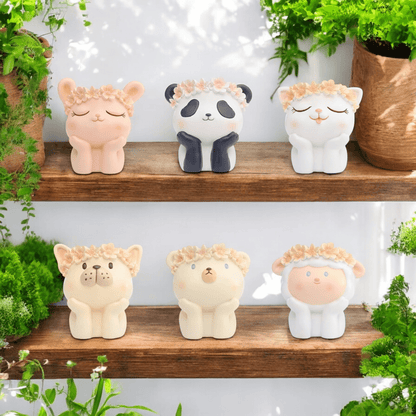 Garden Planter Pot Cat Dog Bear Lamb Panda Rabbit - The Renmy Store Homewares & Gifts 