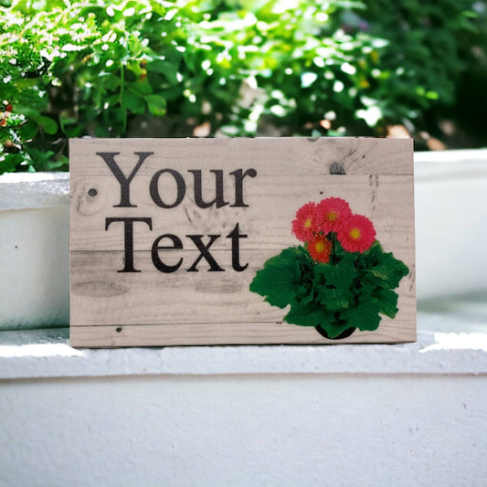 Gerbera Flower Garden Custom Personalised Sign - The Renmy Store Homewares & Gifts 