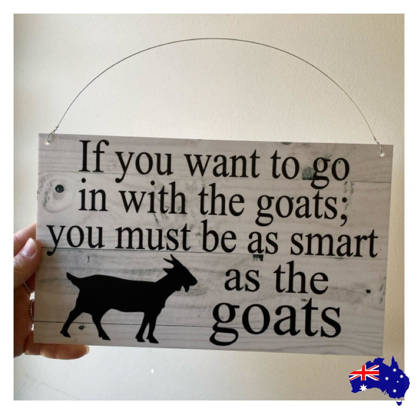 Goat Custom Persoanlised Country Farm Sign - The Renmy Store Homewares & Gifts 