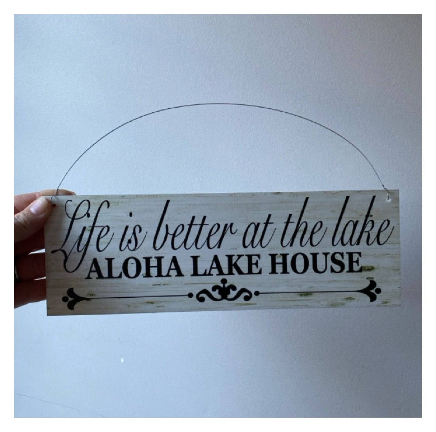 Life Is Better At The Lake House Custom Personalised Sign - The Renmy Store Homewares & Gifts 