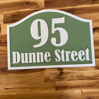 Street Address House Residence Timber Wood Custom Personalised Sign