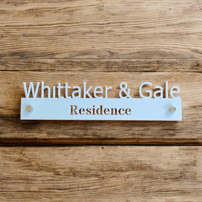 Personalised Residence Family Surname White House Custom Sign - The Renmy Store Homewares & Gifts 