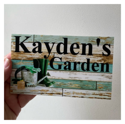 Garden Gardening Gardener Custom Personalised Sign